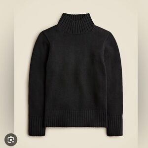 J. Crew Cotton turtleneck sweater Black Size Large